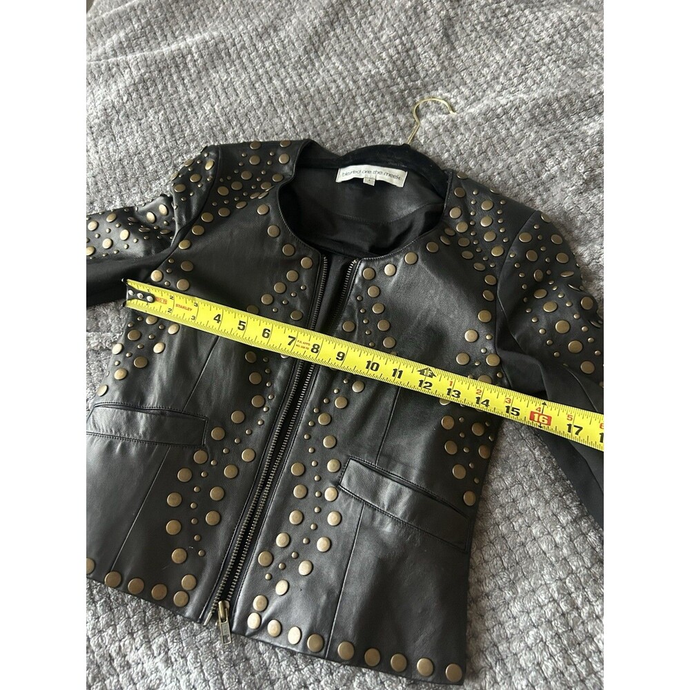 Gorgeous Lambskin leather Moto Jacket Studded XS - Picture 4 of 6